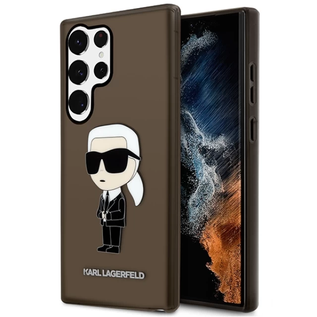 Чехол Karl Lagerfeld Ikonik Karl Lagerfeld для Samsung Galaxy S23 Ultra S918 Black (KLHCS23LHNIKTCK)