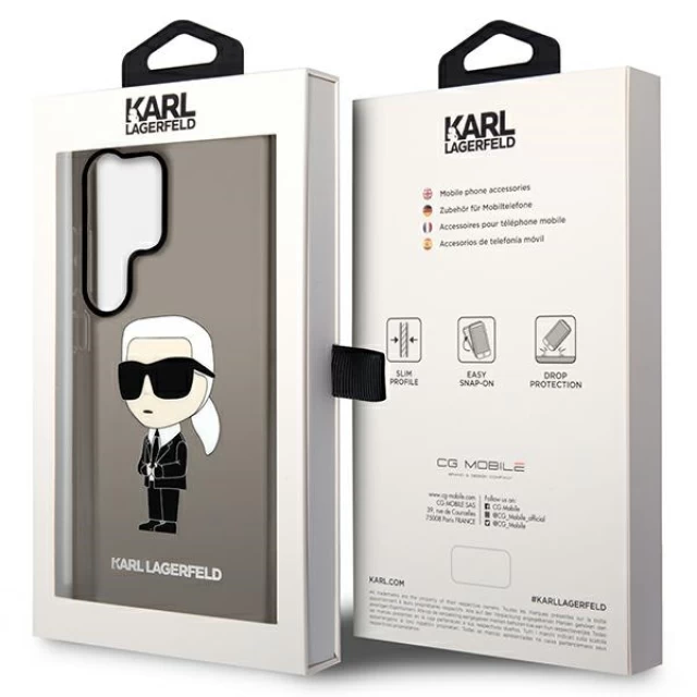 Чехол Karl Lagerfeld Ikonik Karl Lagerfeld для Samsung Galaxy S23 Ultra S918 Black (KLHCS23LHNIKTCK)