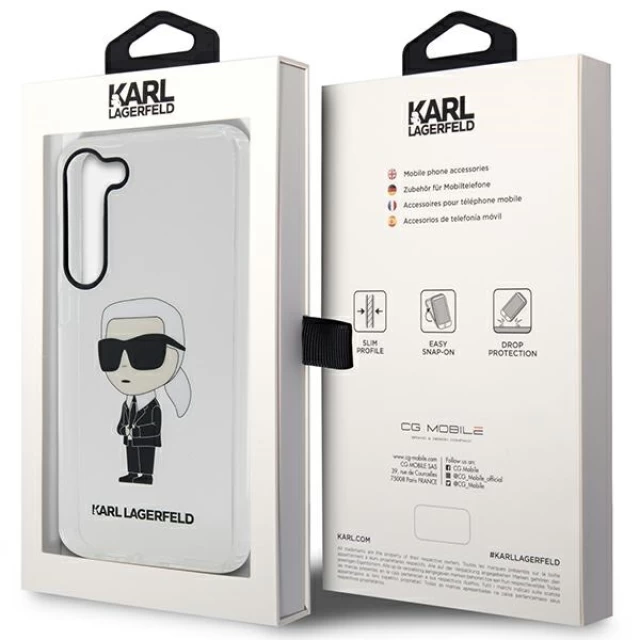 Чохол Karl Lagerfeld Ikonik Karl Lagerfeld для Samsung Galaxy S23 S911 Transparent (KLHCS23SHNIKTCT)