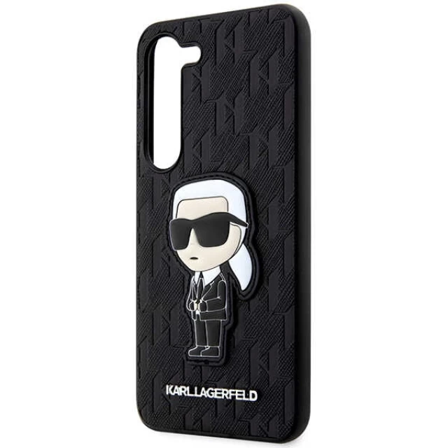 Чехол Karl Lagerfeld Saffiano Monogram Ikonik для Samsung Galaxy S23 S911 Black (KLHCS23SSAKLHKPK)