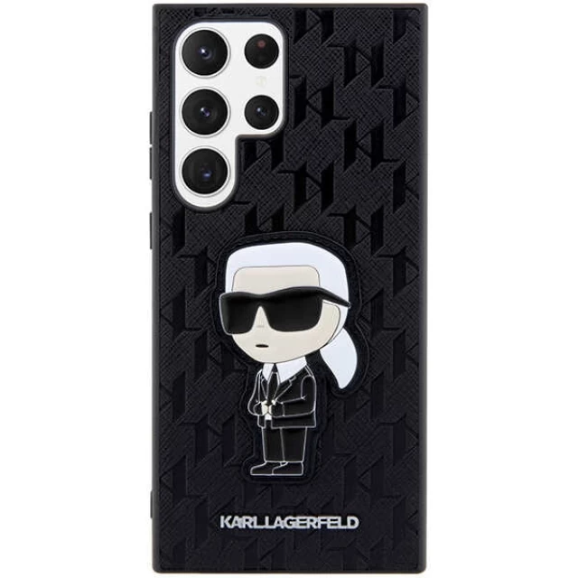 Чохол Karl Lagerfeld Monogram Ikonik для Samsung Galaxy S23 Ultra S918 Black (KLHCS23LSAKLHKPK)