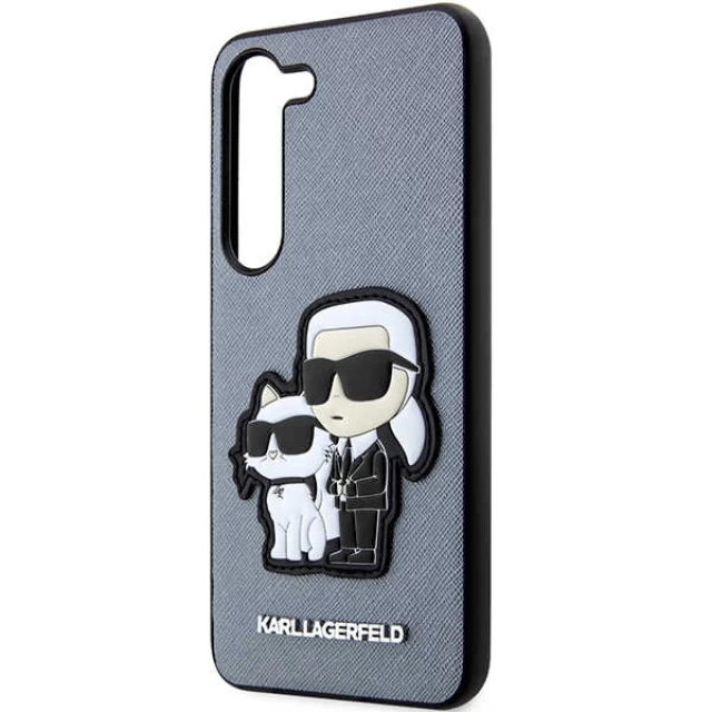 Чехол Karl Lagerfeld Saffiano Karl & Choupette для Samsung Galaxy S23 S911 Grey (KLHCS23SSANKCPG)