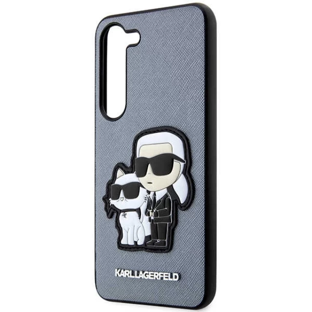 Чехол Karl Lagerfeld Saffiano Karl & Choupette для Samsung Galaxy S23 Plus S916 Grey (KLHCS23MSANKCPG)