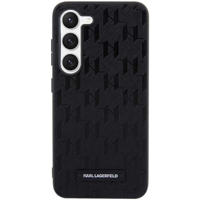 Чохол Karl Lagerfeld Saffiano Mono Metal Logo для Samsung Galaxy S23 S911 Black (KLHCS23SSAKLHPK)