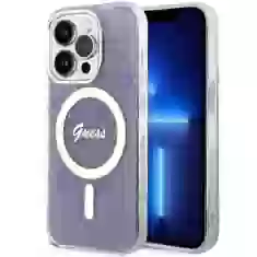 Чехол Guess 4G для iPhone 14 Pro Purple with MagSafe (GUHMP14LH4STU)