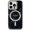 Чохол Guess Marble для iPhone 14 Pro Black with MagSafe (GUHMP14LPCUMAK)