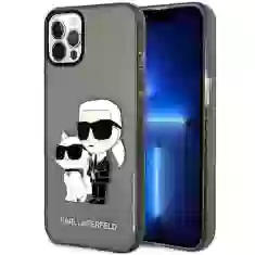 Чохол Karl Lagerfeld Gliter Karl & Choupette для iPhone 12 | 12 Pro Black (KLHCP12MHNKCTGK)