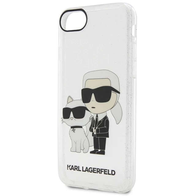 Чехол Karl Lagerfeld Gliter Karl & Choupette для iPhone 7 | 8 | SE 2022/2020 Transparent (KLHCI8HNKCTGT)