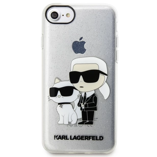 Чехол Karl Lagerfeld Gliter Karl & Choupette для iPhone 7 | 8 | SE 2022/2020 Transparent (KLHCI8HNKCTGT)