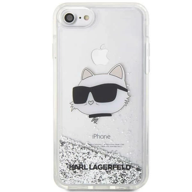 Чехол Karl Lagerfeld Glitter Choupette Head для iPhone 7 | 8 | SE 2022/2020 Silver (KLHCI8LNCHCS)