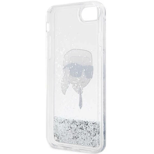 Чехол Karl Lagerfeld Glitter Karl Head для iPhone 7 | 8 | SE 2022/2020 Silver (KLHCI8LNKHCH)