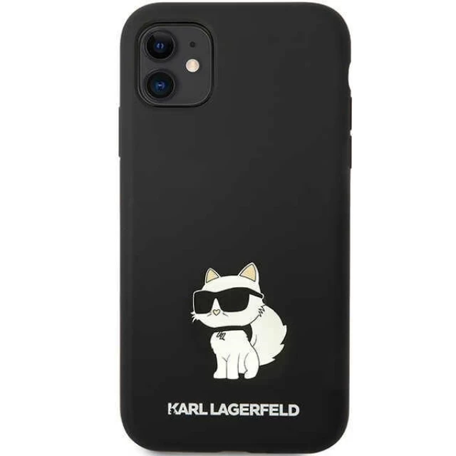 Чохол Karl Lagerfeld Silicone Choupette для iPhone 11 Black (KLHCN61SNCHBCK)