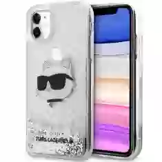 Чохол Karl Lagerfeld Glitter Choupette Head для iPhone 11 Silver (KLHCN61LNCHCS)