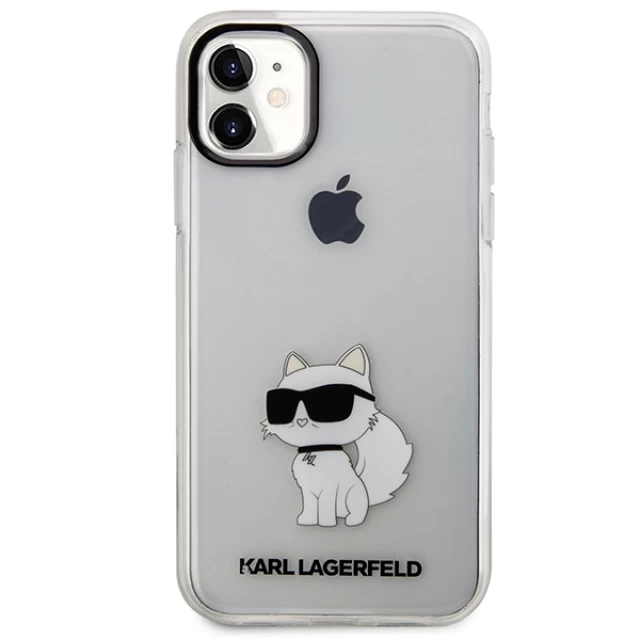 Чехол Karl Lagerfeld Ikonik Choupette для iPhone 11 | XR Transparent (KLHCN61HNCHTCT)
