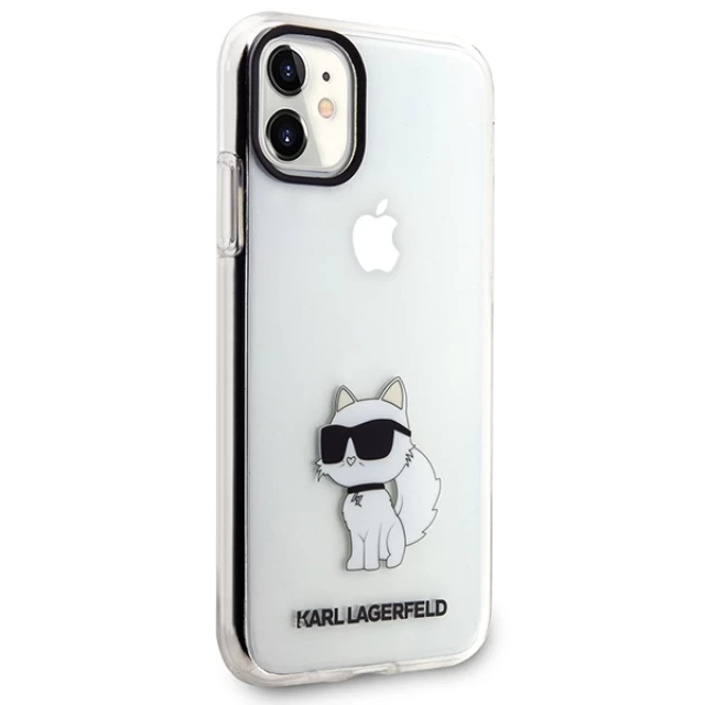 Чехол Karl Lagerfeld Ikonik Choupette для iPhone 11 | XR Transparent (KLHCN61HNCHTCT)