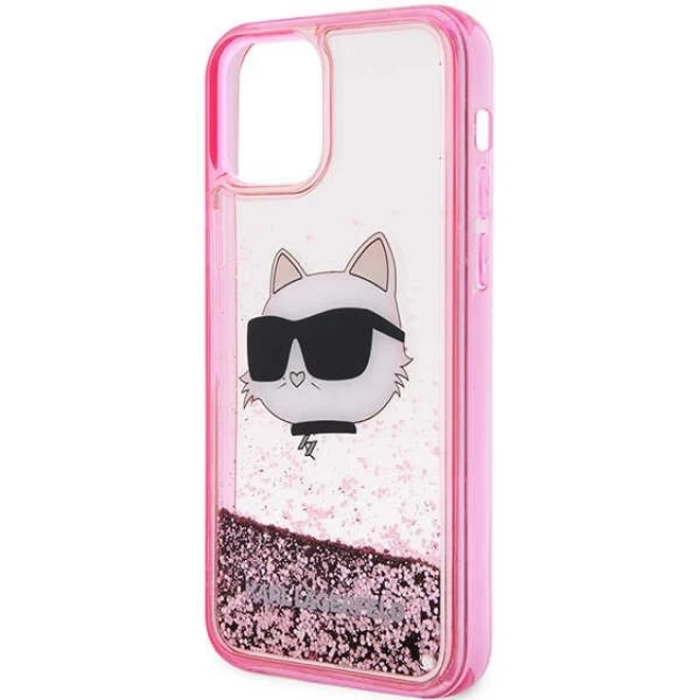 Чохол Karl Lagerfeld Glitter Choupette Head для iPhone 12 | 12 Pro Pink (KLHCP12MLNCHCP)
