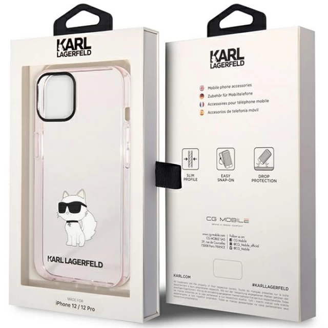 Чехол Karl Lagerfeld Ikonik Choupette для iPhone 12 | 12 Pro Pink (KLHCP12MHNCHTCP)