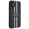 Чехол Guess 4G Printed Stripes для iPhone 11 | XR Black with MagSafe (GUHMN61P4RPSK)