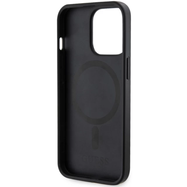 Чехол Guess 4G Printed Stripes для iPhone 13 Pro Black with MagSafe (GUHMP13LP4RPSK)