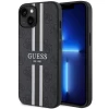 Чохол Guess 4G Printed Stripes для iPhone 14 Black with MagSafe (GUHMP14SP4RPSK)