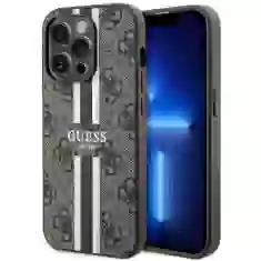 Чохол Guess 4G Printed Stripes для iPhone 14 Pro Brown with MagSafe (GUHMP14LP4RPSW)
