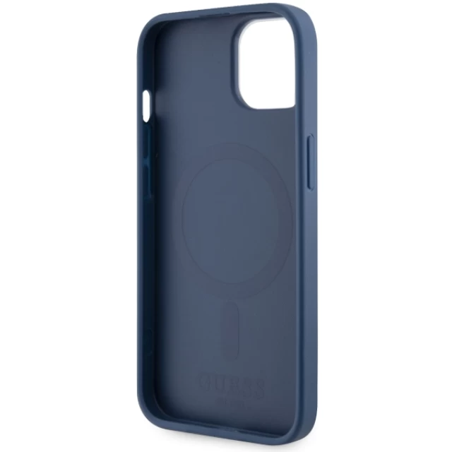 Чохол Guess 4G Printed Stripes для iPhone 14 Plus Blue with MagSafe (GUHMP14MP4RPSB)