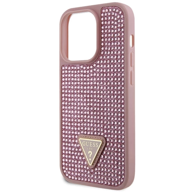 Чехол Guess Rhinestone Triangle для iPhone 14 Pro Pink (GUHCP14LHDGTPP)
