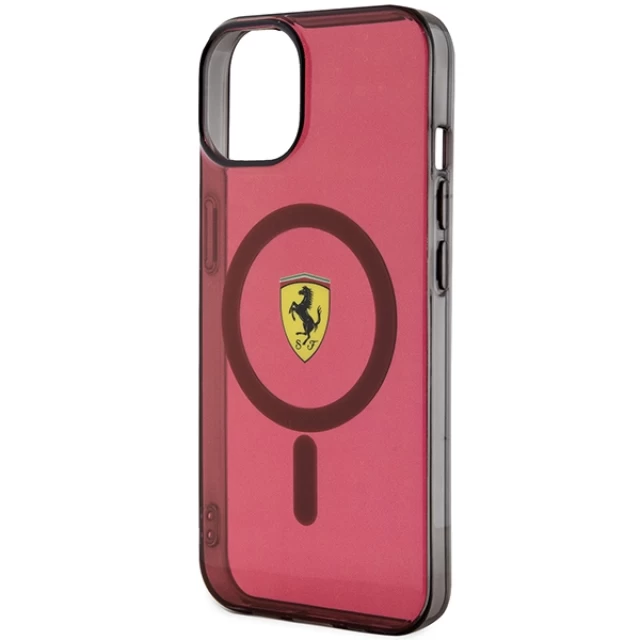 Чехол Ferrari Translucent для iPhone 14 Red with MagSafe (FEHMP14SURKR)