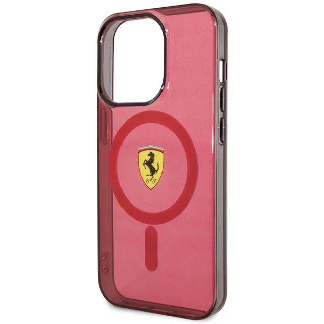 Чохол Ferrari Translucent для iPhone 14 Pro Max Red with MagSafe (FEHMP14XURKR)