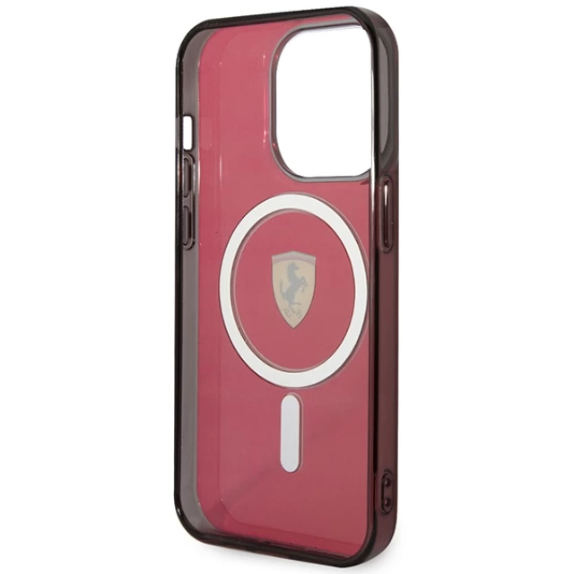 Чехол Ferrari Translucent для iPhone 14 Pro Max Red with MagSafe (FEHMP14XURKR)