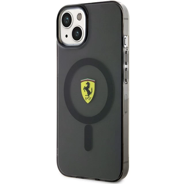 Чехол Ferrari Translucent для iPhone 14 Black with MagSafe (FEHMP14SURKK)