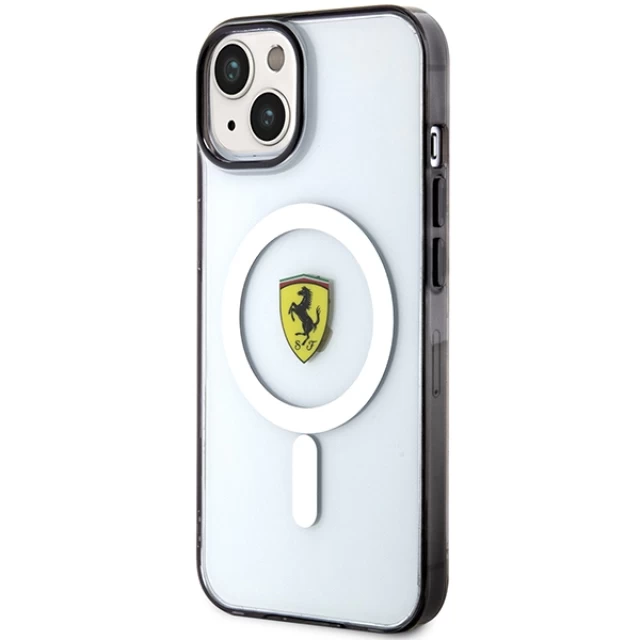 Чехол Ferrari Outline для iPhone 14 Transparent with MagSafe (FEHMP14SURKT)