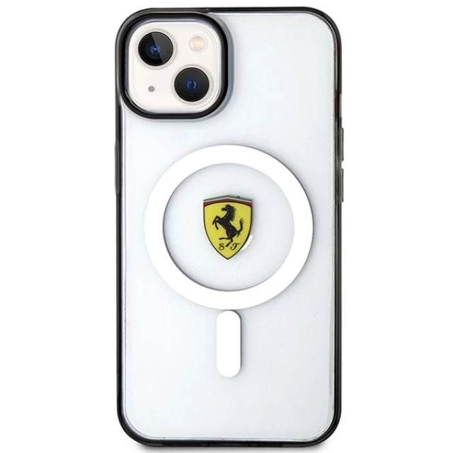 Чохол Ferrari Outline для iPhone 14 Transparent with MagSafe (FEHMP14SURKT)