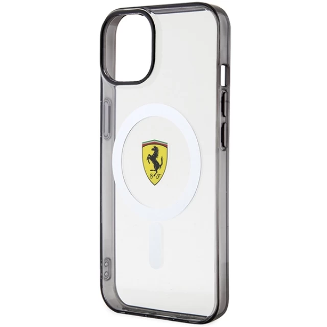 Чохол Ferrari Outline для iPhone 14 Plus Transparent with MagSafe (FEHMP14MURKT)