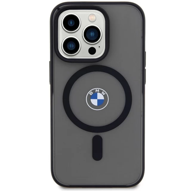 Чехол BMW для iPhone 14 Pro Signature MagSafe Black with MagSafe (BMHMP14LDSLK)