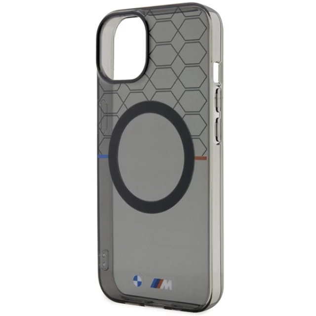 Чехол BMW Pattern для iPhone 14 Plus Grey with MagSafe (BMHMP14MHGPK)