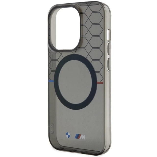 Чохол BMW Pattern для iPhone 14 Pro Grey with MagSafe (BMHMP14LHGPK)