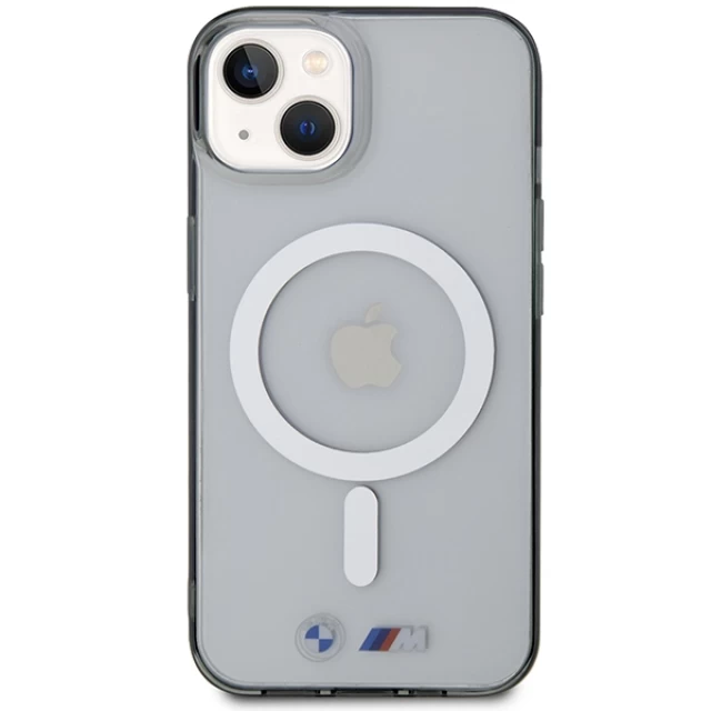 Чохол BMW Silver Ring для iPhone 14 Plus Transparent with MagSafe (BMHMP14MHCRS)