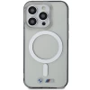 Чехол BMW Silver Ring для iPhone 14 Pro Max Transparent with MagSafe (BMHMP14XHCRS)