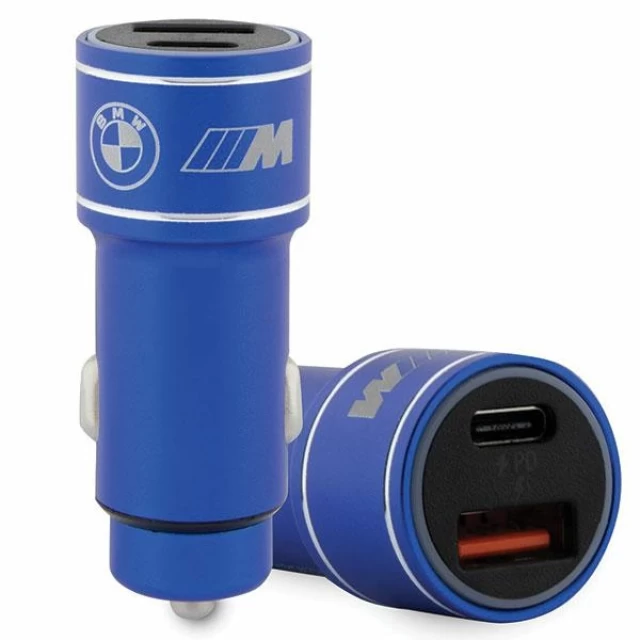 Автомобільний зарядний пристрій BMW M Edition Fast Charge USB-A/USB-C 20W Blue (BMCCMUSBCB)