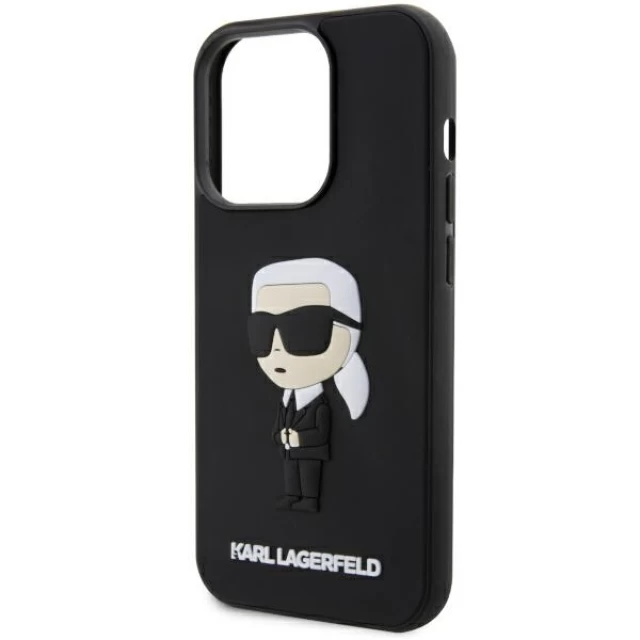 Чохол Karl Lagerfeld Rubber Ikonik 3D для iPhone 14 Pro Black (KLHCP14L3DRKINK)