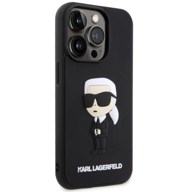 Чохол Karl Lagerfeld Rubber Ikonik 3D для iPhone 14 Pro Max Black (KLHCP14X3DRKINK)