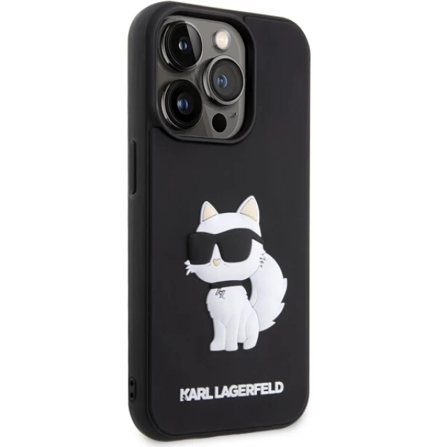 Чохол Karl Lagerfeld Rubber Choupette 3D для iPhone 14 Pro Black (KLHCP14L3DRKHNK)