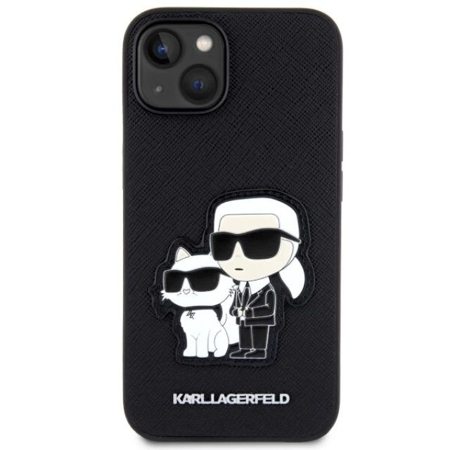 Чохол Karl Lagerfeld Saffiano Karl & Choupette для iPhone 14 Plus Black (KLHCP14MSANKCPK)