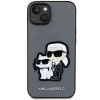 Чехол Karl Lagerfeld Saffiano Karl & Choupette для iPhone 14 Silver (KLHCP14SSANKCPG)