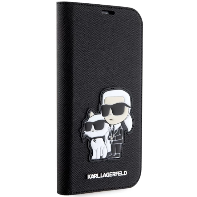 Чохол Karl Lagerfeld Saffiano Karl & Choupette для iPhone 14 Pro Max Black (KLBKP14XSANKCPK)