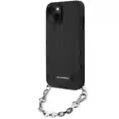 Чехол Karl Lagerfeld Saffiano Monogram Chain для iPhone 14 Black (KLHCP14SSACKLHPK)