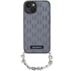 Чохол Karl Lagerfeld Saffiano Monogram Chain для iPhone 14 Silver (KLHCP14SSACKLHPG)