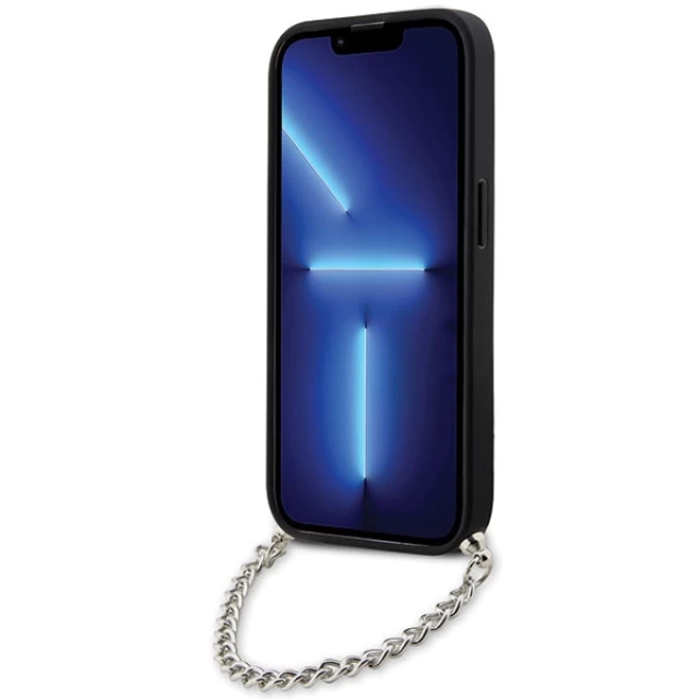 Чохол Karl Lagerfeld Saffiano Monogram Chain для iPhone 14 Pro Max Silver (KLHCP14XSACKLHPG)