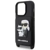 Чехол Karl Lagerfeld Crossbody Saffiano Karl & Choupette для iPhone 14 Pro Max Black (KLHCP14XCSAKCPMK)